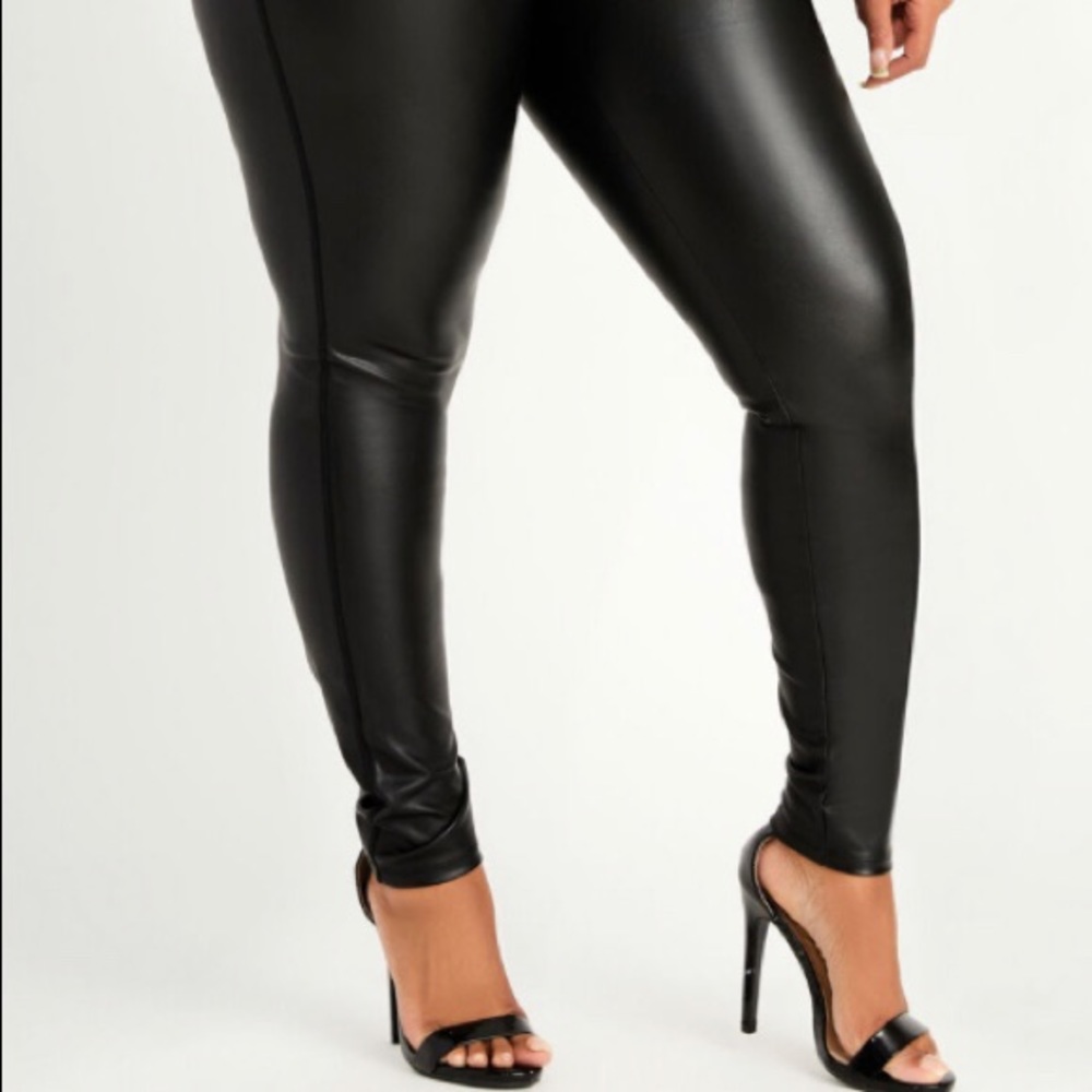 Faux Leather High Waist Leggings